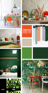 Colori a contrasto: verde e arancio